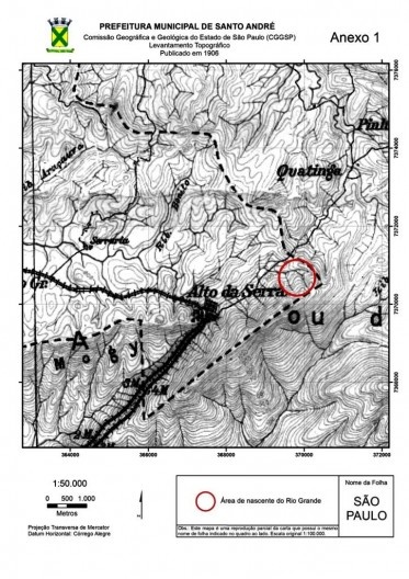 Área de nascente do rio Grande, 1906