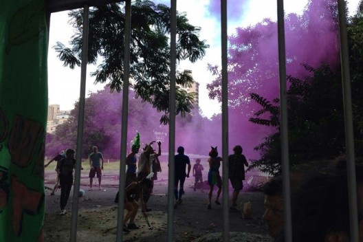 Carnaval no Parque Augusta. Bloco Ocupa você Tamém, parceria com o Ateliê Compartilhado Casa Amarela, Parque Peruche e diversos coletivos da cidade