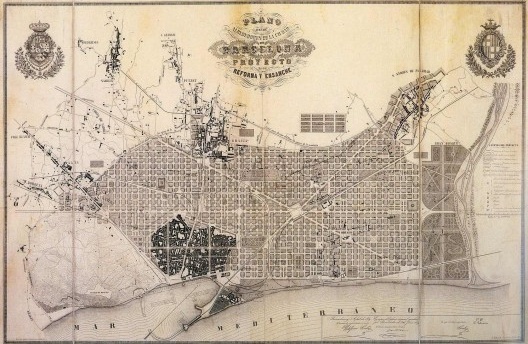 Ildefons Cerdà i Sunyer. Plano de expansão de Barcelona (1859).