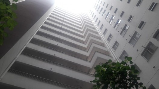 Simulação do bloco A da Torre 4, no dia 23/04 às 9h30, com as dimensões iniciais da abertura da cozinha