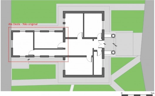 Residência do Zelador, planta pavimento térreo