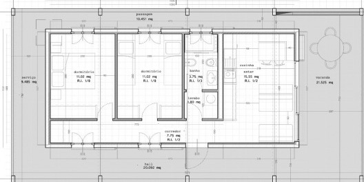 Planta baixa da unidade Tipo B