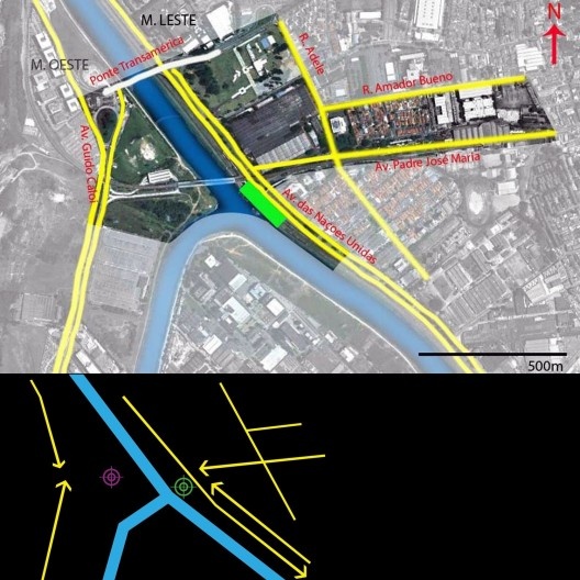 Mapa da localização das possibilidades da microacessibilidade pelo modo motorizado individual e diagrama
