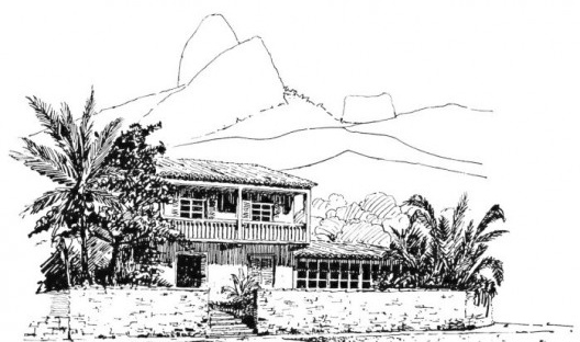 Projeto da residência de Paulo Oliveira Sampaio, 1935. Arquiteto Carlos Leão