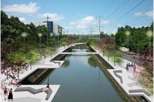 Arroio Dilúvio,– Mudança de Caráter: articulação entre fluxo viário e pedestre, Maria Isabel Marocco Milanez.