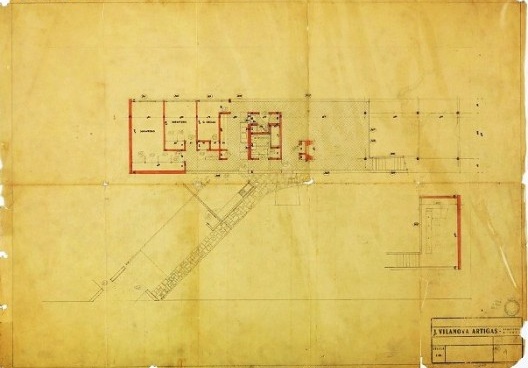 Planta original da 2ª casa do arquiteto, arquiteto João B. Vilanova Artigas
