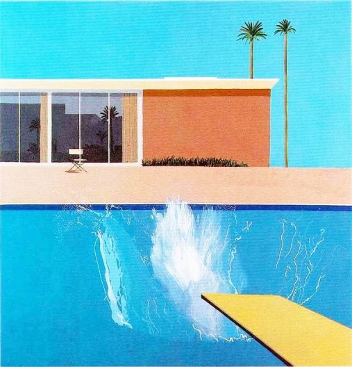 David Hockney, A Bigger Splash, 1967, imagem da capa da primeira edição do livro