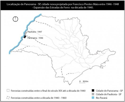 Localização de Panorama SP e Pauliceia SP