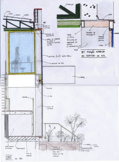 Reforma e ampliação O2 Filmes, croquis, São Paulo SP Brasil, 2013. Arquiteta Cristina Xavier