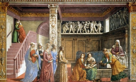 Domenico Ghirlandaio, O Nascimento da Virgem Maria, c. 1495