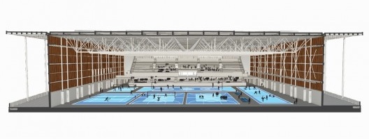 Arena da Juventude, diagrama hangar esportivo, Parque Olímpico de Deodoro, Rio de Janeiro, RJ, Escritório Vigliecca & Associados