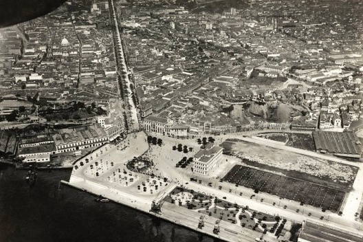 Praça Mauá, vista aérea, Rio de Janeiro, anos 1910