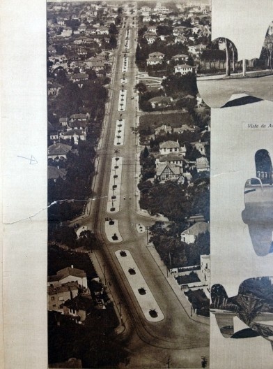 Foto aérea da Avenida Brasil na década de 1930, imagem da 2ª edição