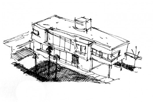 Casa vale do sol, croquis. Marcos Franchini