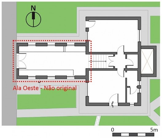 Residência do Zelador, planta pavimento inferior