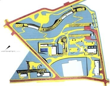 Conjunto de Pedregulho, Affonso Reidy. Implantação