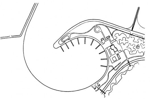 Representação esquemática do trecho do Parque entre a enseada e o início da praia