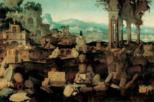 Herman Posthumus, Phantastische Ruinenlandschaft (Paisagem fantástica com ruínas), 1536