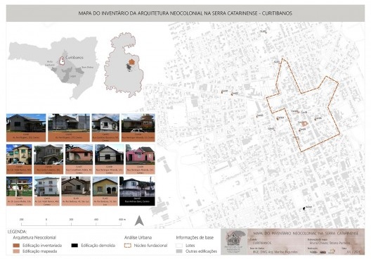 Mapeamento das edificações neocoloniais em Curitibanos