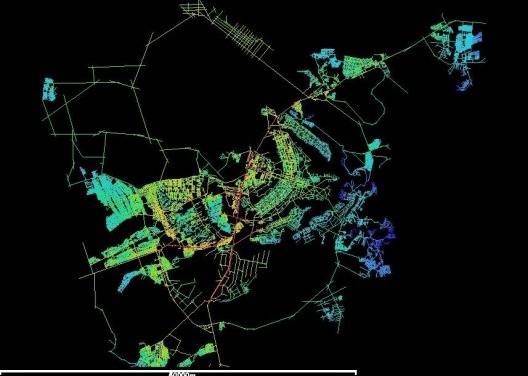 Figura 12 – Mapa axial do Distrito Federal (integração global)