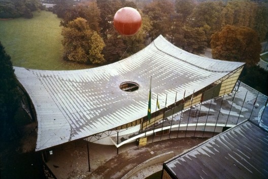 Pavilhão do Brasil, Exposição Internacional de Bruxelas, 1958. Arquiteto Sérgio Bernardes