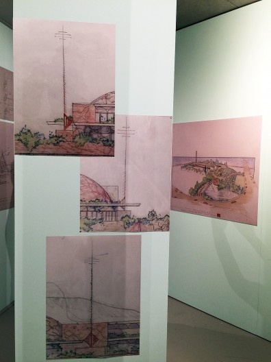 Desenhos de Frank Lloyd Wright na mostra “The Human Insect: Antenna Architectures 1887-2017”
