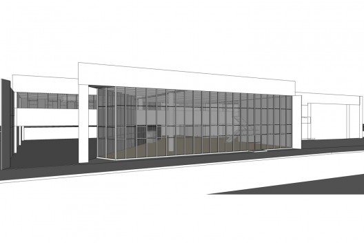 Perspectiva da rua Neo Alves Martins a partir do modelo tridimensional do Banespa
