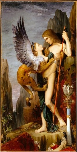 Gustave Moreau, Édipo e a Esfinge, 1864