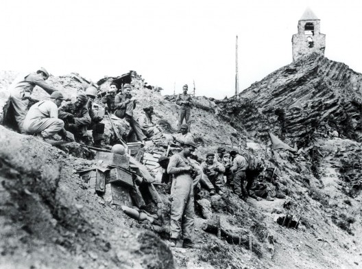 Pracinhas brasileiros no Monte Castello, Gaggio Montano, região de Bolonha, Itália