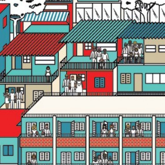 Plano Municipal de Habitação de São Paulo: caderno para discussão pública, detalhe da capa, publicação da Sehab/PMSP, 2016