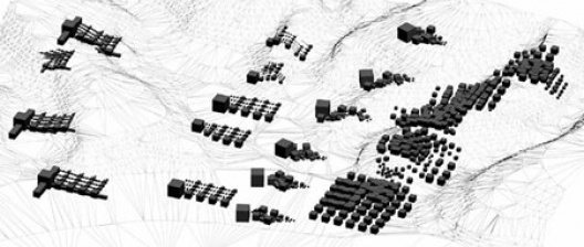 Cubos em superfície irregular