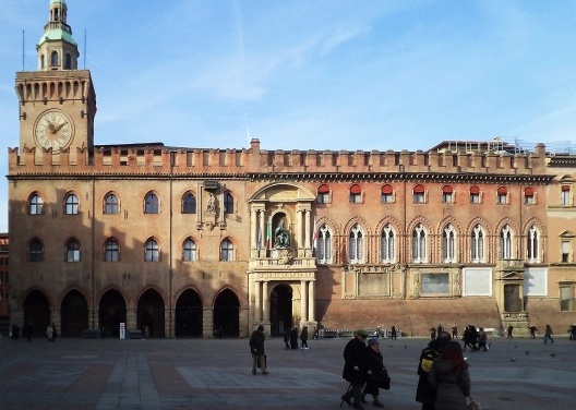 Bologna, Palazzo d'Accursio, janeiro de 2014
