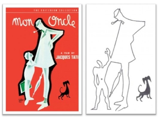 Cartaz do filme Meu tio e adaptação do mesmo cartaz