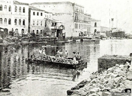 Construção do enrocamento do Porto de Vitória (1918)