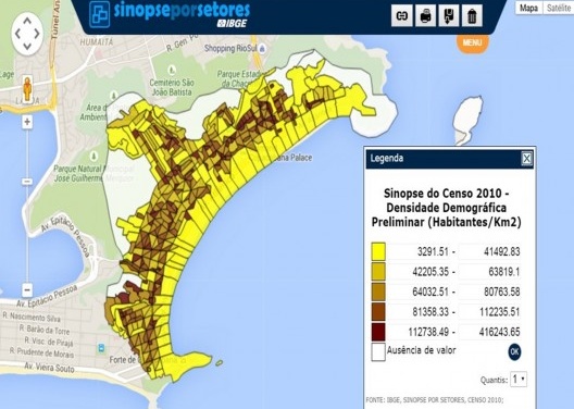 Densidades em Copacabana, Rio de Janeiro RJ