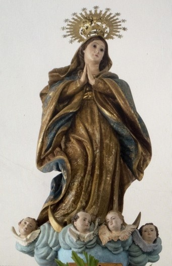 Igreja Nossa Senhora da Conceição, imagem de Santa Conceição esculpida no século 17, Guarapari