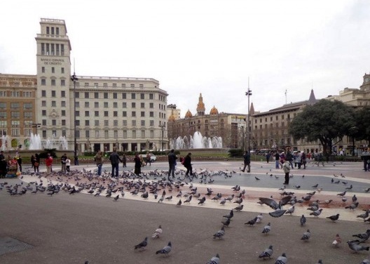 Barcelona, fev. 2013. Foto da Plaza Catalunya