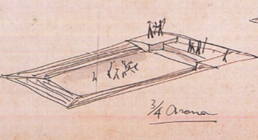 Detalhe do croqui para o teatro do MASP