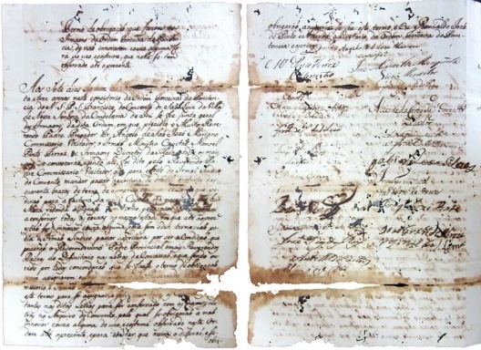 Termo de obrigação original datado de 07.IV.1793