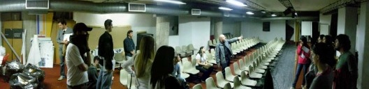 Auditório no subsolo do IAB-SP. Julho de 2011