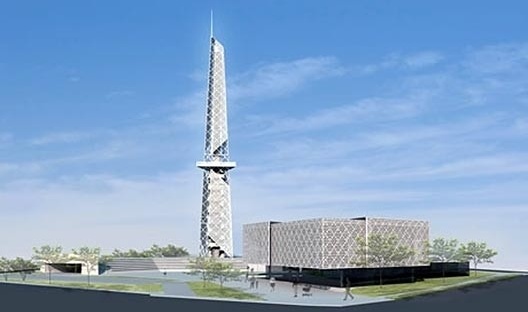 Praça do Natal, Natal RN Brasil, acesso à praça pela esquina da Av. das Tulipas e Av. Gov. José Varela, menção honrosa Concurso Público de Arquitetura. GA Arquitetura, 2009