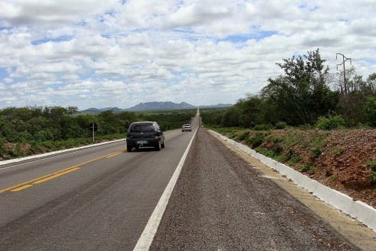 No dia seguinte, pés na estrada. Retas intermináveis rasgando o sertão – verde e feliz pela chuva recente.