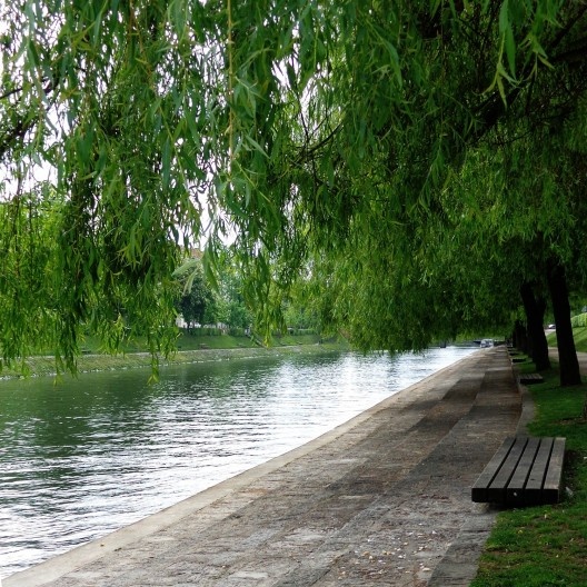 Rio Ljubljanica, no trecho da pista de corrida