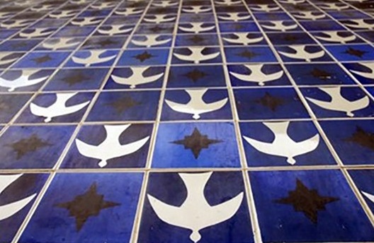 Igreja Nossa Senhora de Fátima, painel de azulejos de Athos Bulcão, 1958, Brasília DF. Arquiteto Oscar Niemeyer