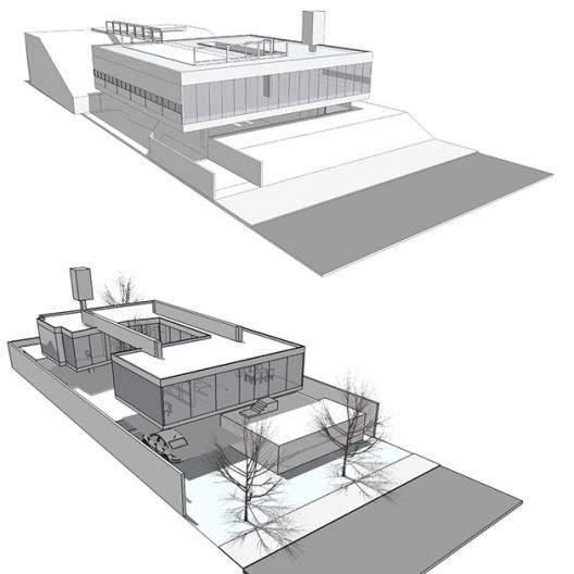 Casas do grupo G1: Aldeia da Serra, 2001, com proporções retangulares, e Ribeirão Preto, 2000, com proporções retangulares. Arquiteto Angelo Bucci / SPBR Arquitetos