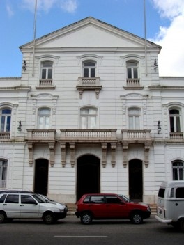 Detalhe das cantarias na fachada do Palácio Lauro Sodré