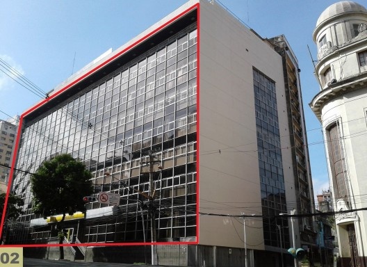 Edifício Importadora e Edifício Banco do Brasil, segunda fachada de vidro