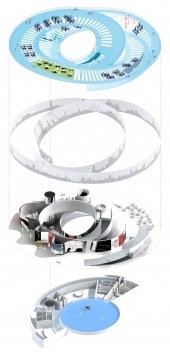 Danish Expo Pavilion 2010, Exploded Axon. Architect Bjarke Ingels / BIG