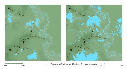 Condições geográficas nas duas estações predominantes do ano: seca à esquerda e de chuvas à direita