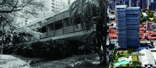 Residência J. Macedo, Fortaleza, 1957, arquiteto Acácio Gil Borsói, e Mansão Macedo